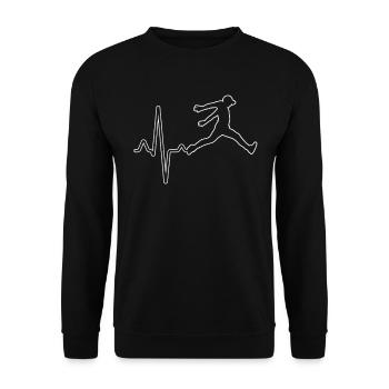 Parkour Heartbeat - Unisex Sweatshirt - black - Front - Alina (178cm) & Michal (187cm)