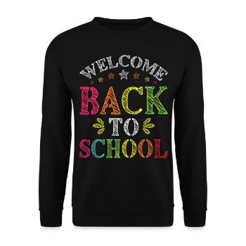 Bienvenue à l’école pour les élèves et les enseignants - Sweat-shirt Unisexe - noir - Devant - Alina (178cm) & Michal (187cm)