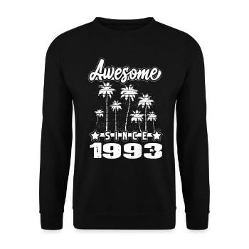 Awesome Since 1993 - Unisex Sweatshirt - black - Front - Alina (178cm) & Michal (187cm)