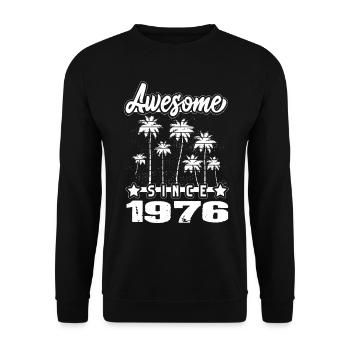 Awesome Since 1976 - Unisex Sweatshirt - black - Front - Alina (178cm) & Michal (187cm)