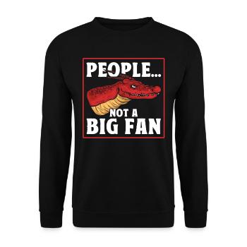 Leute, die kein großer Fan sind Mürrischer Drache - Unisex Pullover - Schwarz - Vorne - Alina (178cm) & Michal (187cm)