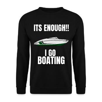 Boat Regatta . Powerboat motor yacht . Yacht Sailing - Unisex Sweatshirt - black - Front - Alina (178cm) & Michal (187cm)