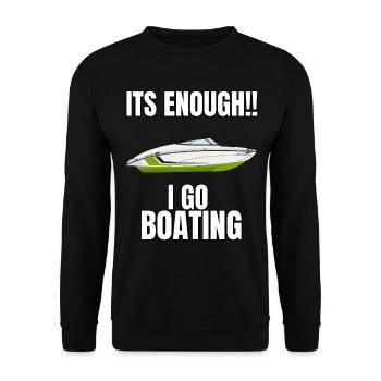 Boat Regatta . Powerboat motor yacht . Yacht Sailing - Unisex Sweatshirt - black - Front - Alina (178cm) & Michal (187cm)