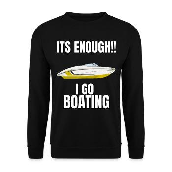 Boat Regatta . Powerboat motor yacht . Yacht Sailing - Unisex Sweatshirt - black - Front - Alina (178cm) & Michal (187cm)