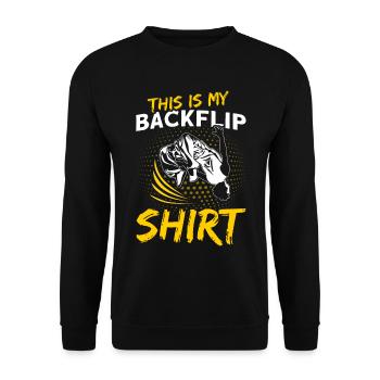 Extreme Sports Parkour C’est ma chemise backflip - Sweat-shirt Unisexe - noir - Devant - Alina (178cm) & Michal (187cm)
