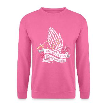 Romeo Gothic Bones Skeleton Roses Death Grave - Unisex Sweatshirt - pink - Front