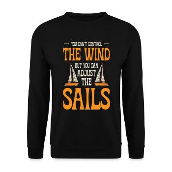 Sailing Boats Boat Kayak Pontoon Boating Captain - Unisex Sweatshirt - black - Front - Alina (178cm) & Michal (187cm)