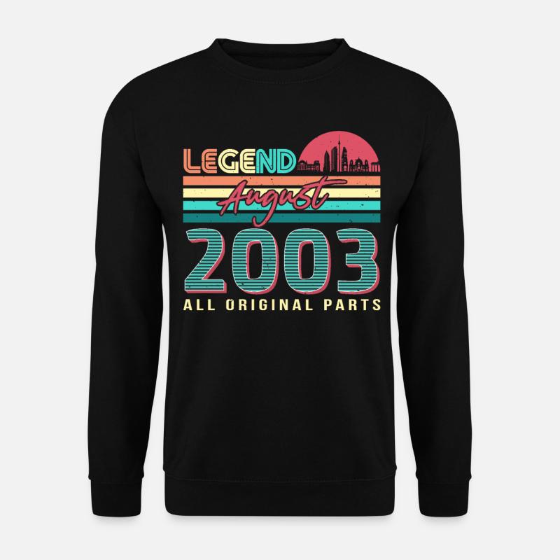 Voeux d'anniversaire Août 2003 - Sweat-shirt Unisexe - noir