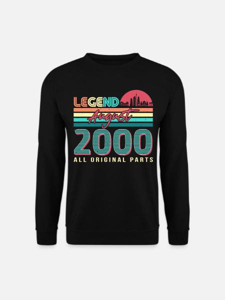 Birthday greeting August 2000 - Unisex Sweatshirt - black
