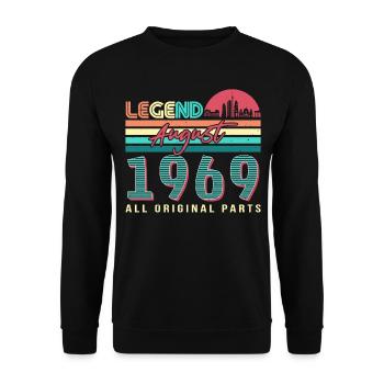 August 1969 Legende - Unisex Pullover - Schwarz - Vorne - Alina (178cm) & Michal (187cm)