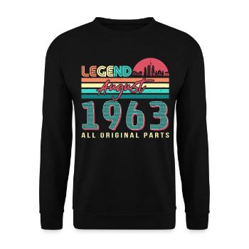 1963 August Alles Original - Sweat-shirt Unisexe - noir - Devant - Alina (178cm) & Michal (187cm)
