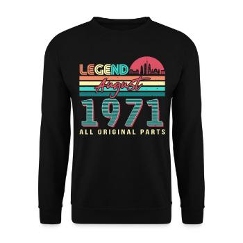 Légende d’août 1971 - Sweat-shirt Unisexe - noir - Devant - Alina (178cm) & Michal (187cm)