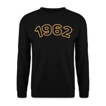 1962 Year Yellow - Unisex Sweatshirt - black - Front - Alina (178cm) & Michal (187cm)