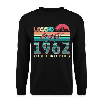 1962 In August 60th birthday - Unisex Sweatshirt - black - Front - Alina (178cm) & Michal (187cm)