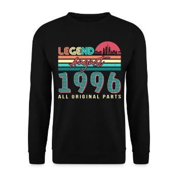 Mois de naissance Août 1996 - Sweat-shirt Unisexe - noir - Devant - Alina (178cm) & Michal (187cm)