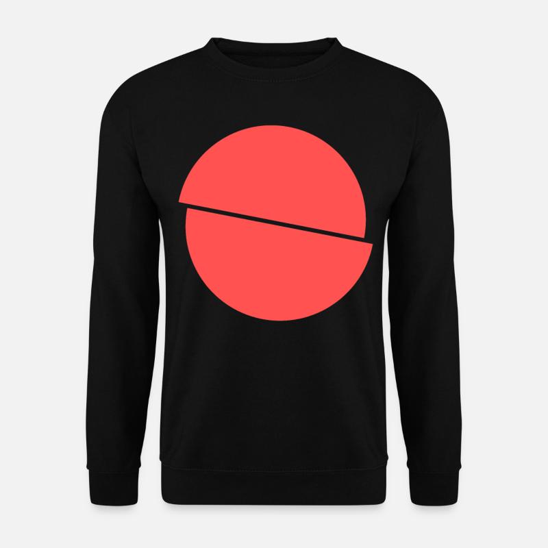 Half Circles Red Design - Unisex Sweatshirt - black