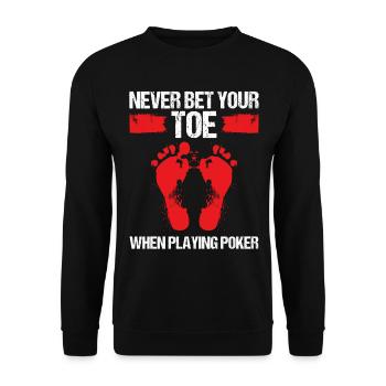 Toe Amputee bet your Toe Amputated Toe Survivor - Unisex Sweatshirt - black - Front - Alina (178cm) & Michal (187cm)