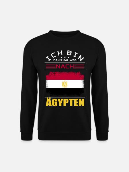 Ich Bin Dann Mal Weg Nach Ägypten Fahne Urlaub - Unisex Pullover - Schwarz