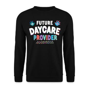 Childcare Daycare Provider Teacher - Unisex Sweatshirt - black - Front - Alina (178cm) & Michal (187cm)