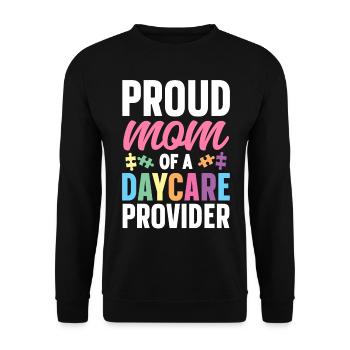 Childcare Daycare Provider Teacher - Unisex Sweatshirt - black - Front - Alina (178cm) & Michal (187cm)