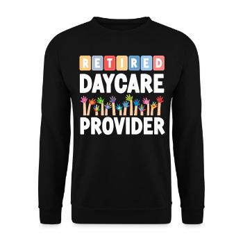 Childcare Daycare Provider Teacher - Unisex Sweatshirt - black - Front - Alina (178cm) & Michal (187cm)
