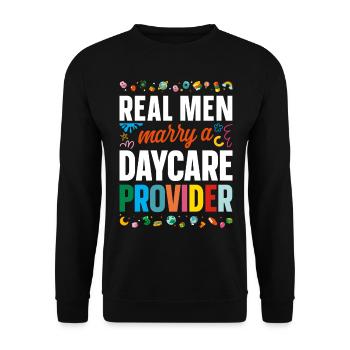 Childcare Daycare Provider Teacher - Unisex Sweatshirt - black - Front - Alina (178cm) & Michal (187cm)