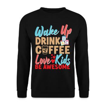 Childcare Daycare Provider Teacher - Unisex Sweatshirt - black - Front - Alina (178cm) & Michal (187cm)