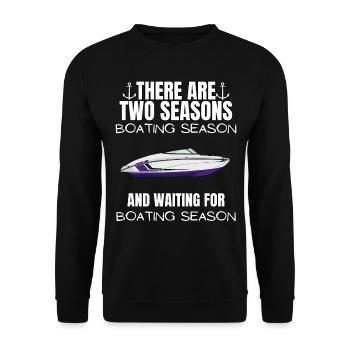 Boat Regatta . Powerboat motor yacht . Yacht Sailing - Unisex Sweatshirt - black - Front - Alina (178cm) & Michal (187cm)