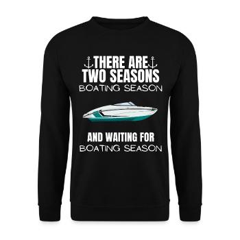 Boat Regatta . Powerboat motor yacht . Yacht Sailing - Unisex Sweatshirt - black - Front - Alina (178cm) & Michal (187cm)