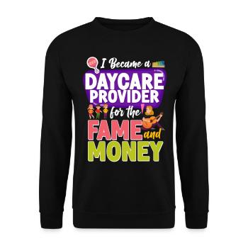 Fournisseur de services de garde d’enfants Enseignant - Sweat-shirt Unisexe - noir - Devant - Alina (178cm) & Michal (187cm)