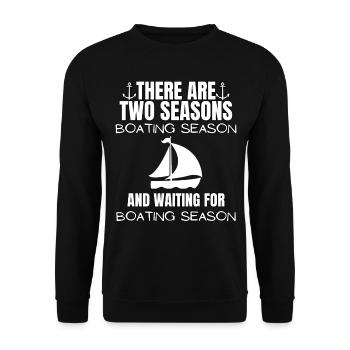 Boat Regatta . Powerboat motor yacht . Yacht Sailing - Unisex Sweatshirt - black - Front - Alina (178cm) & Michal (187cm)