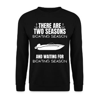 Boat Regatta . Powerboat motor yacht . Yacht Sailing - Unisex Sweatshirt - black - Front - Alina (178cm) & Michal (187cm)