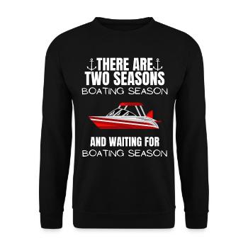 Boot Regatta . Motorboot Motoryacht . Yacht Segeln - Unisex Pullover - Schwarz - Vorne - Alina (178cm) & Michal (187cm)