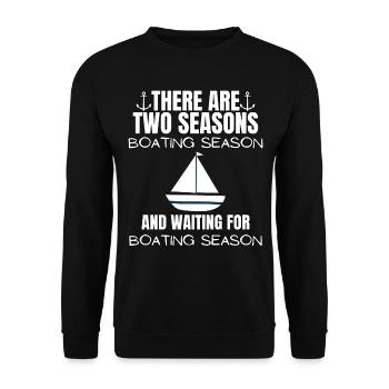 Boat Regatta . Powerboat motor yacht . Yacht Sailing - Unisex Sweatshirt - black - Front - Alina (178cm) & Michal (187cm)