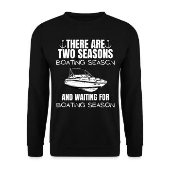 Boot Regatta . Motorboot Motoryacht . Yacht Segeln - Unisex Pullover - Schwarz - Vorne - Alina (178cm) & Michal (187cm)