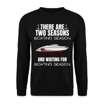 Boat Regatta . Powerboat motor yacht . Yacht Sailing - Unisex Sweatshirt - black - Front - Alina (178cm) & Michal (187cm)