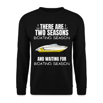 Boat Regatta . Powerboat motor yacht . Yacht Sailing - Unisex Sweatshirt - black - Front - Alina (178cm) & Michal (187cm)
