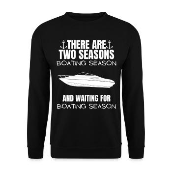 Boot Regatta . Motorboot Motoryacht . Yacht Segeln - Unisex Pullover - Schwarz - Vorne - Alina (178cm) & Michal (187cm)