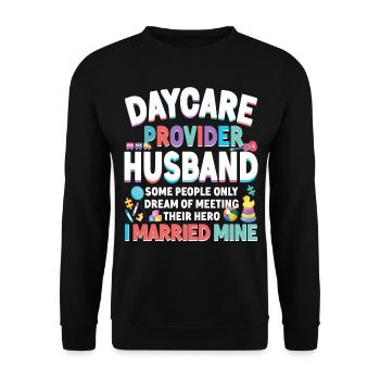Childcare Daycare Provider Teacher - Unisex Sweatshirt - black - Front - Alina (178cm) & Michal (187cm)