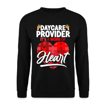 Fournisseur de services de garde d’enfants Enseignant - Sweat-shirt Unisexe - noir - Devant - Alina (178cm) & Michal (187cm)