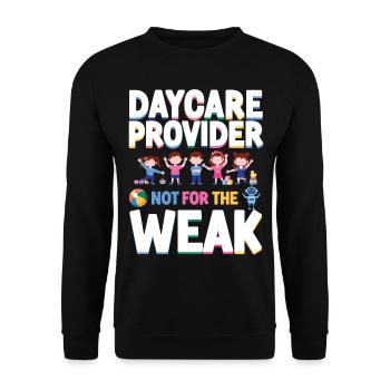 Childcare Daycare Provider Teacher - Unisex Sweatshirt - black - Front - Alina (178cm) & Michal (187cm)
