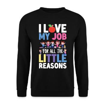 Childcare Daycare Provider Teacher - Unisex Sweatshirt - black - Front - Alina (178cm) & Michal (187cm)