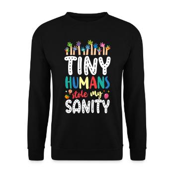 Childcare Daycare Provider Teacher - Unisex Sweatshirt - black - Front - Alina (178cm) & Michal (187cm)