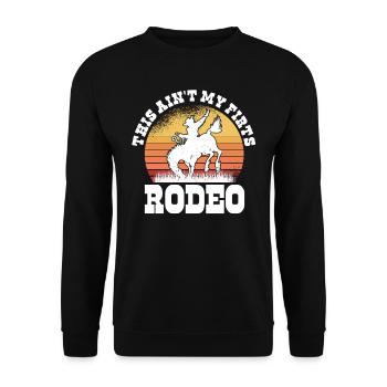 Rodéo Western Cowboy Wild West Retro Horse - Sweat-shirt Unisexe - noir - Devant - Alina (178cm) & Michal (187cm)