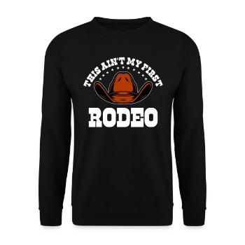 Rodéo Western Cowboy Wild West Retro Horse - Sweat-shirt Unisexe - noir - Devant - Alina (178cm) & Michal (187cm)