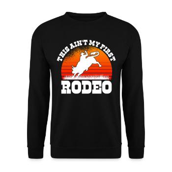 Rodéo Western Cowboy Wild West Retro Horse - Sweat-shirt Unisexe - noir - Devant - Alina (178cm) & Michal (187cm)