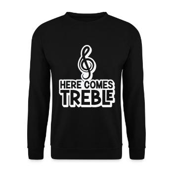 Music Treble Clef Music Symbol Musician - Unisex Sweatshirt - black - Front - Alina (178cm) & Michal (187cm)