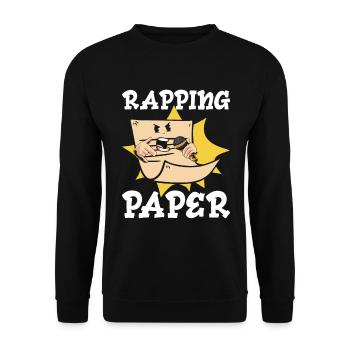 Musik Rappen Musiker Rapper Papier Lieder - Unisex Pullover - Schwarz - Vorne - Alina (178cm) & Michal (187cm)