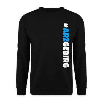 Arzgebirg mei Haamit - Unisex Pullover - Schwarz - Vorne - Alina (178cm) & Michal (187cm)