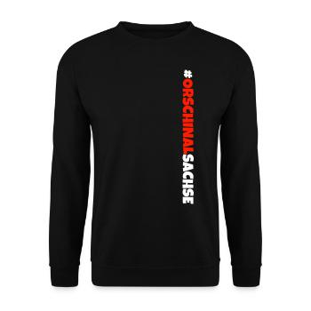 Erzgebirge meine Heimat - Unisex Pullover - Schwarz - Vorne - Alina (178cm) & Michal (187cm)